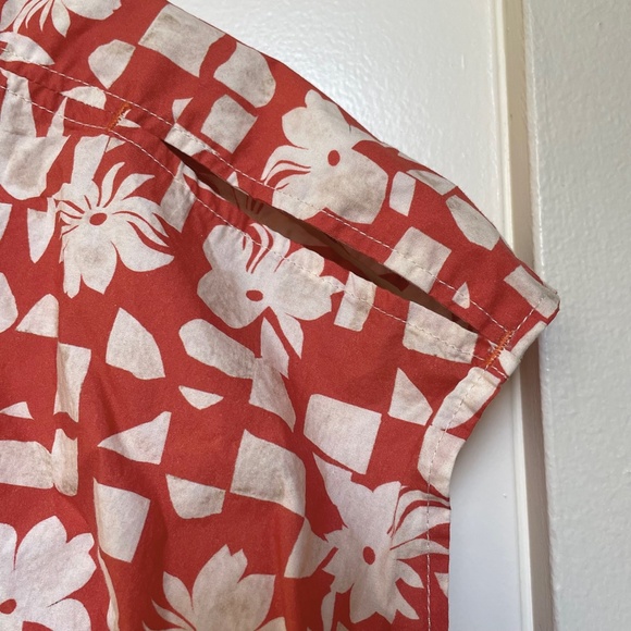 Cotélac Women's Collar Short Sleeves Button Down Shirt Red Size 3. - Picture 8 of 9